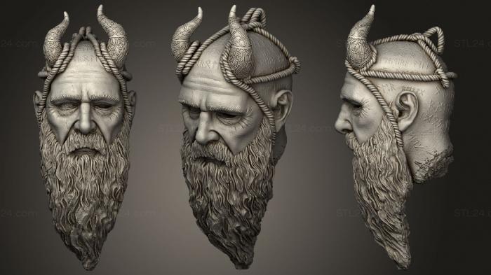 Mask (Mimir god of war keychain, MS_0457) 3D models for cnc