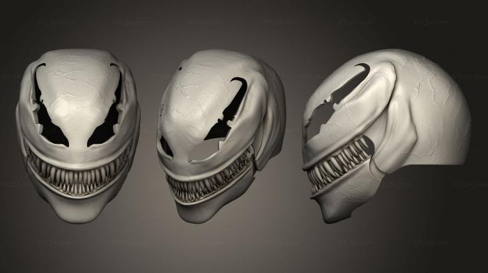 Маски (Маска для Лица Nikko Industries Full Venom Movie Mask, MS_0465) 3D модель для ЧПУ станка