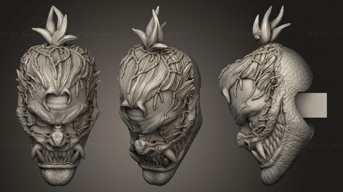 Mask (Oni Head Samurai, MS_0468) 3D models for cnc