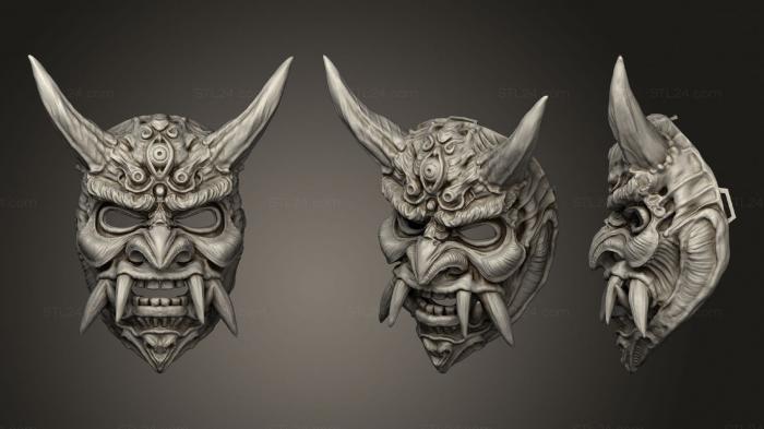 Mask (Oni mask 12, MS_0469) 3D models for cnc
