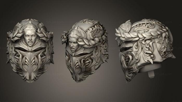 Mask (Paladin Helmet, MS_0475) 3D models for cnc