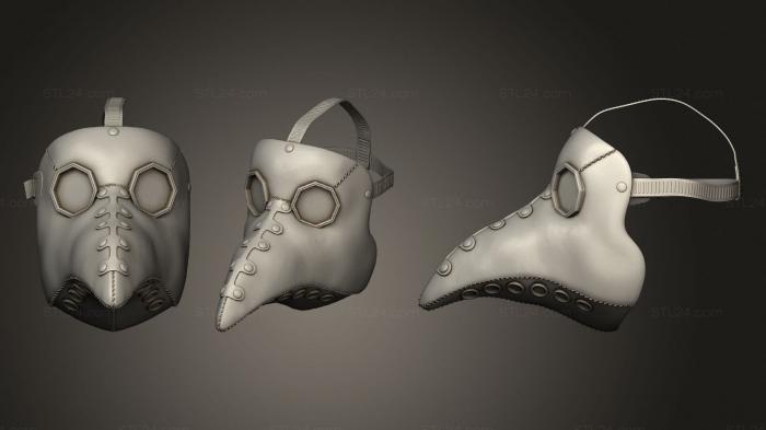 Mask (Plague Doctor Mask, MS_0479) 3D models for cnc