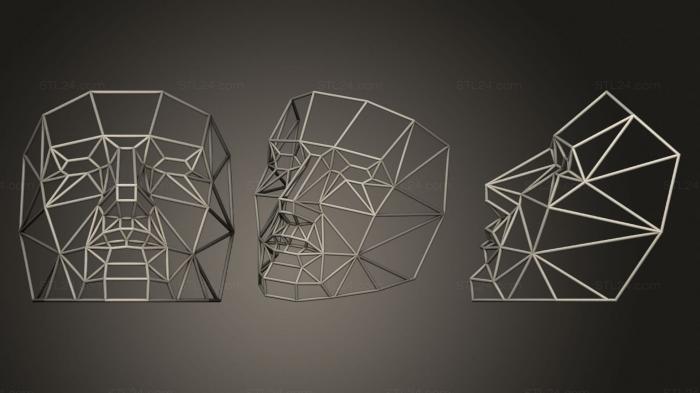 Маски (Многоугольная маска, MS_0481) 3D модель для ЧПУ станка