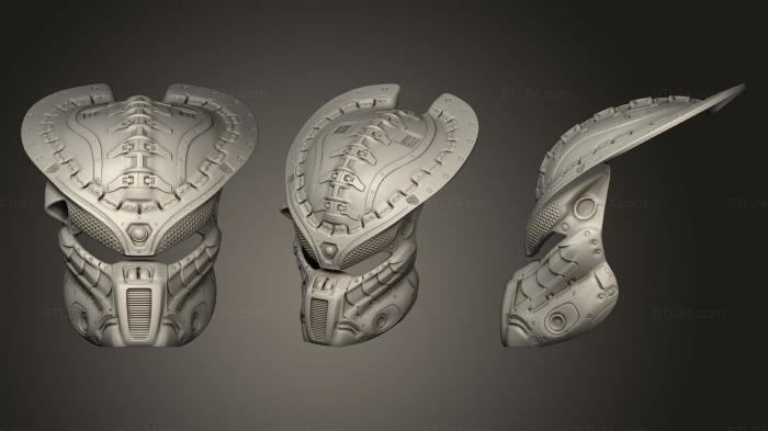 Маски (Шлем Predator Elite Без Огранки, MS_0483) 3D модель для ЧПУ станка