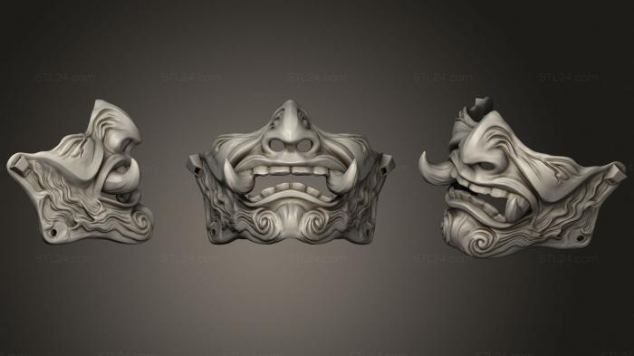 Mask (Samurai inspired mask 2, MS_0496) 3D models for cnc