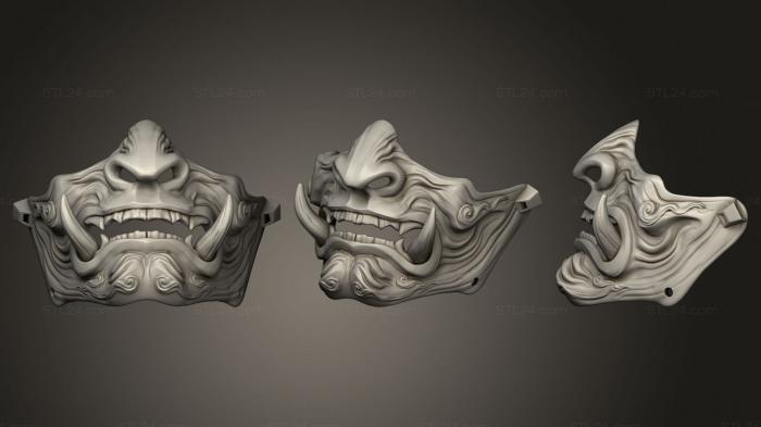 Mask (Samurai mask 2, MS_0499) 3D models for cnc