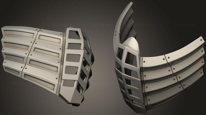 Маски (Классическая маска ниндзя-скорпиона из фильма Смертельная битва, MS_0501) 3D модель для ЧПУ станка