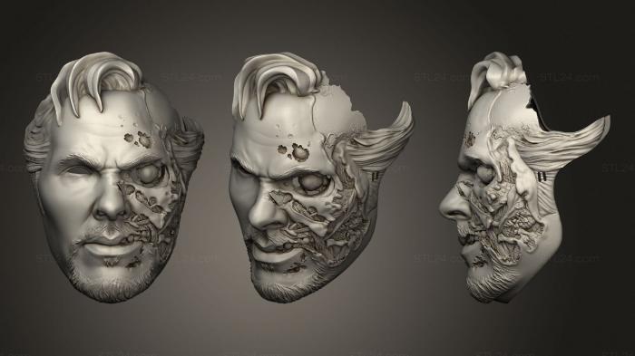 Mask (Strange zombie, MS_0530) 3D models for cnc