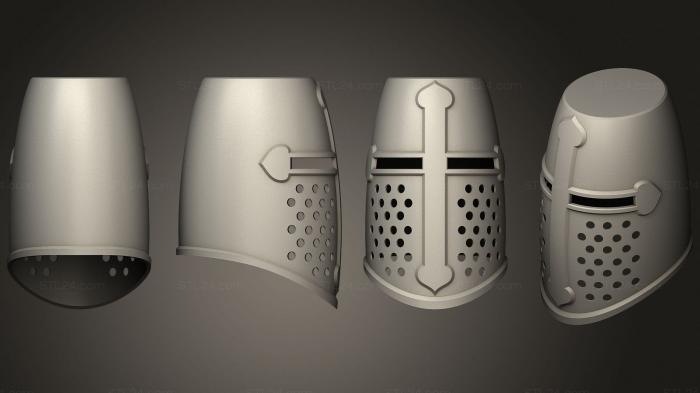 Маски (Шлем тевтонского рыцаря, MS_0535) 3D модель для ЧПУ станка