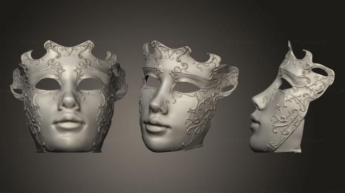 Mask (Venetian mask, MS_0546) 3D models for cnc