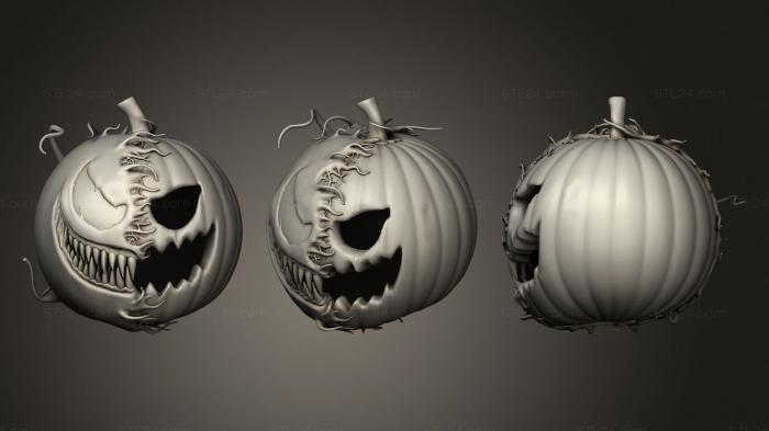 Mask (Venom pumpkin Scene, MS_0550) 3D models for cnc