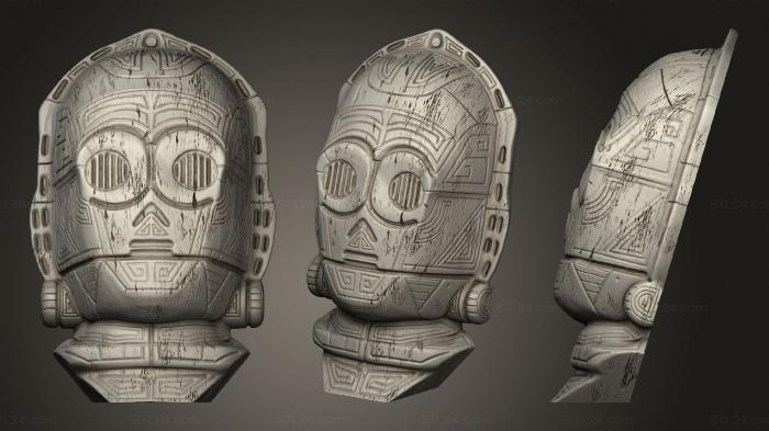 Mask (3 P0 Tiki 2, MS_0563) 3D models for cnc