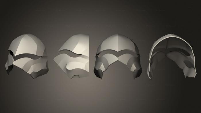 Mask (Batman Helmet Parts, MS_0576) 3D models for cnc