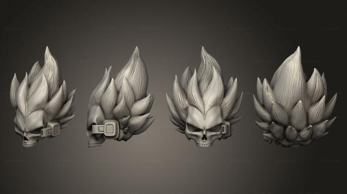 Mask (buu skull 005, MS_0585) 3D models for cnc
