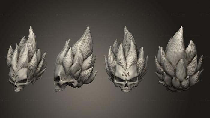 Mask (buu skull 006, MS_0586) 3D models for cnc