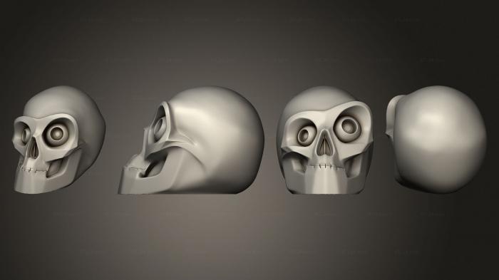 Mask (Halloween Skull 2, MS_0597) 3D models for cnc