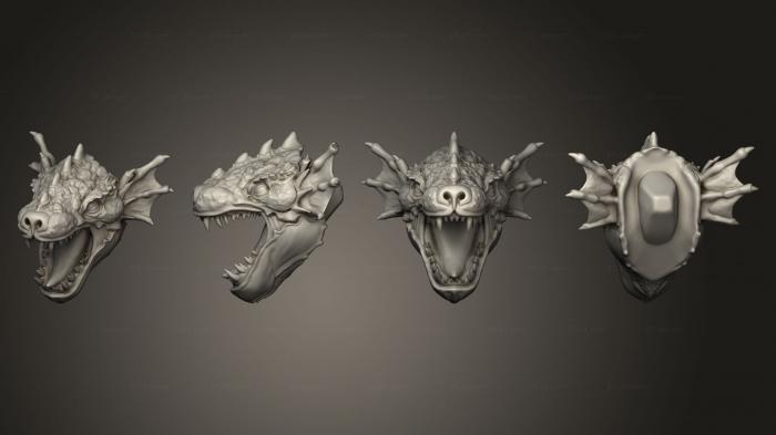 Маски (Джейми Корт Тюлень-Дракон, Голова Тюленьего Дракона, MS_0613) 3D модель для ЧПУ станка