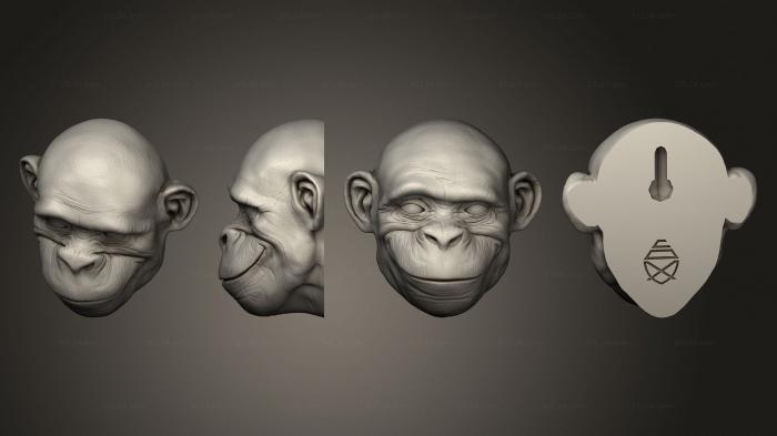 Mask (monkeys morillasfelipe v 3, MS_0638) 3D models for cnc