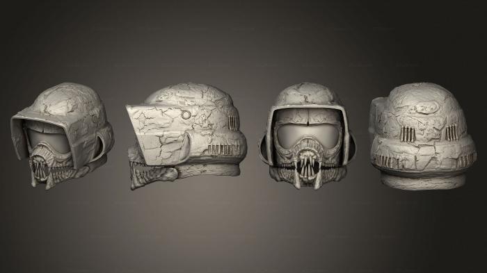 Маски (Nikko Skull Scout Trooper V 4 Толстая Фиксация, MS_0644) 3D модель для ЧПУ станка