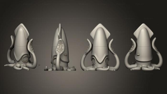 Mask (Squid Koozie, MS_0664) 3D models for cnc