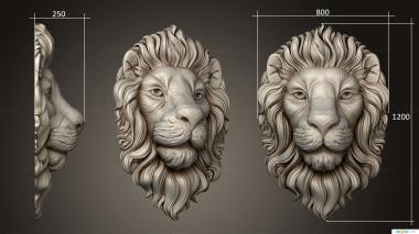 Mask (Lion's face 3DANL 70578 version1, MS_0691) 3D models for cnc