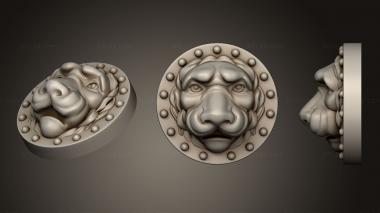 Mask (Lions face, MS_0694) 3D models for cnc