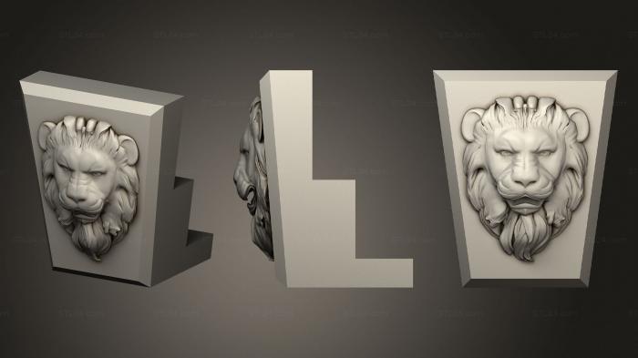 Маски (Замковый камень с мордой льва, MS_0696) 3D модель для ЧПУ станка