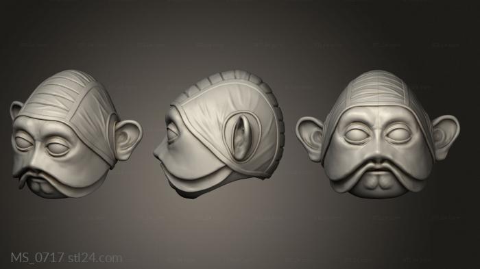 Mask (MS_0717) 3D models for cnc