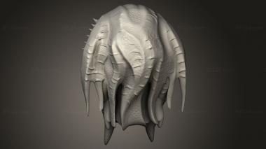 Mask (aliens creatures, MS_0742) 3D models for cnc