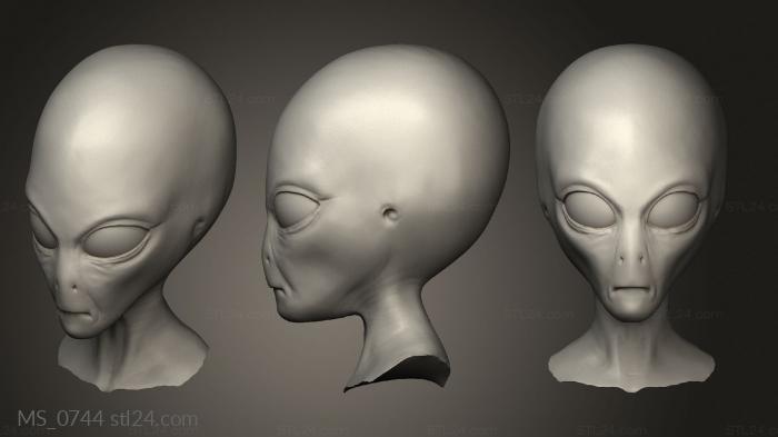 Mask (MS_0744) 3D models for cnc