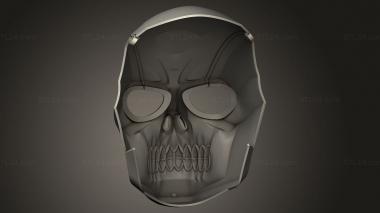 Mask (black SKULL arkham knight, MS_0794) 3D models for cnc