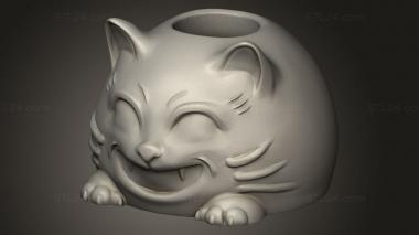 Mask (cute cat candle holder, MS_0825) 3D models for cnc