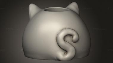 Mask (cute cat candle holder, MS_0825) 3D models for cnc