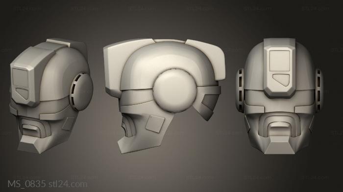 Mask (MS_0835) 3D models for cnc
