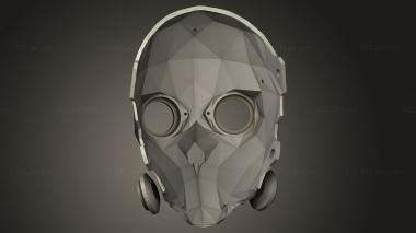 Mask (Death Gun, MS_0845) 3D models for cnc