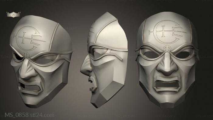 Mask (MS_0858) 3D models for cnc