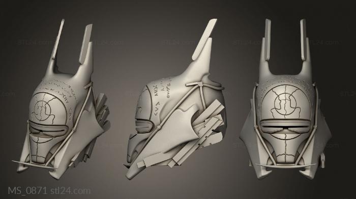 Mask (MS_0871) 3D models for cnc