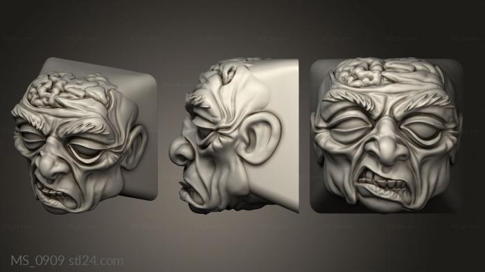 Mask (MS_0909) 3D models for cnc