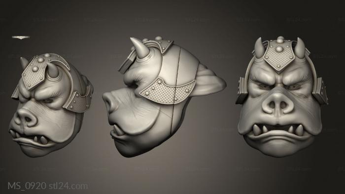 Mask (MS_0920) 3D models for cnc