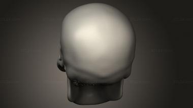 Mask (human skull, MS_0968) 3D models for cnc