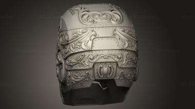 Mask (Ironman Deluxe Helm Dome, MS_0975) 3D models for cnc