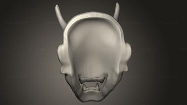 Mask (japanese mask, MS_0977) 3D models for cnc