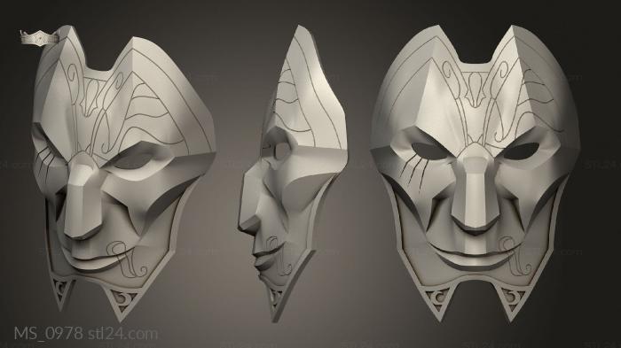 Mask (MS_0978) 3D models for cnc