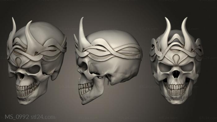 Mask (MS_0992) 3D models for cnc