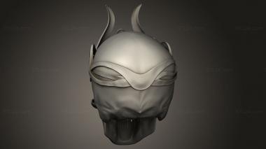 Mask (king Skull, MS_0992) 3D models for cnc