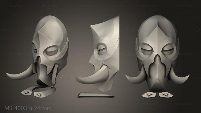 Mask (MS_1003) 3D models for cnc