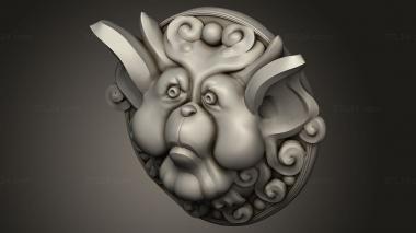 Mask (Labyrinth knocker, MS_1005) 3D models for cnc