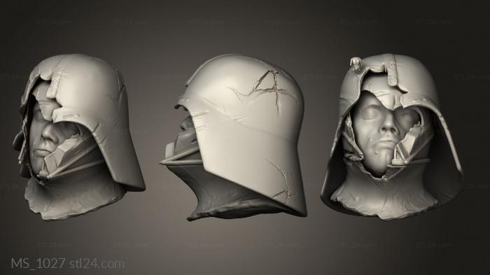 Mask (MS_1027) 3D models for cnc