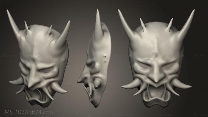 Mask (MS_1033) 3D models for cnc