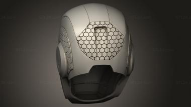 Mask (MK Helmet com back cover able, MS_1053) 3D models for cnc